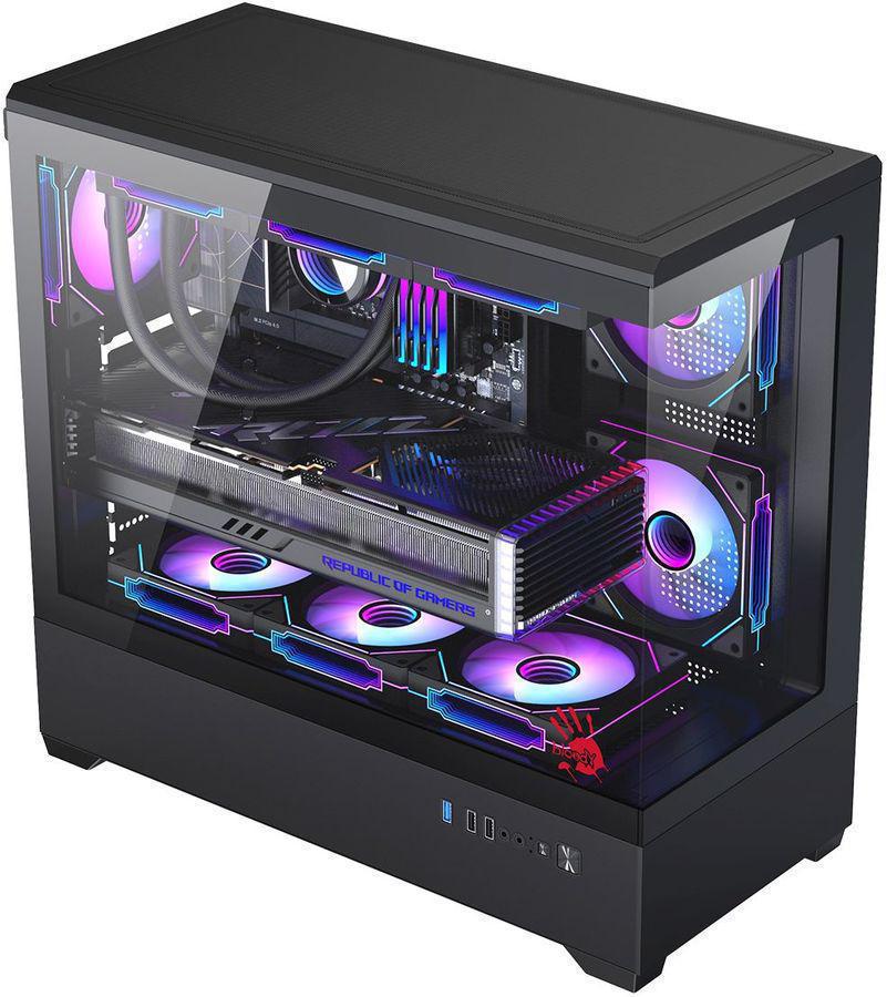 Корпус Bloody CC-128 черный без БП E-ATX 9x120mm 2xUSB2.0 1xUSB3.0 audio bott PSU
