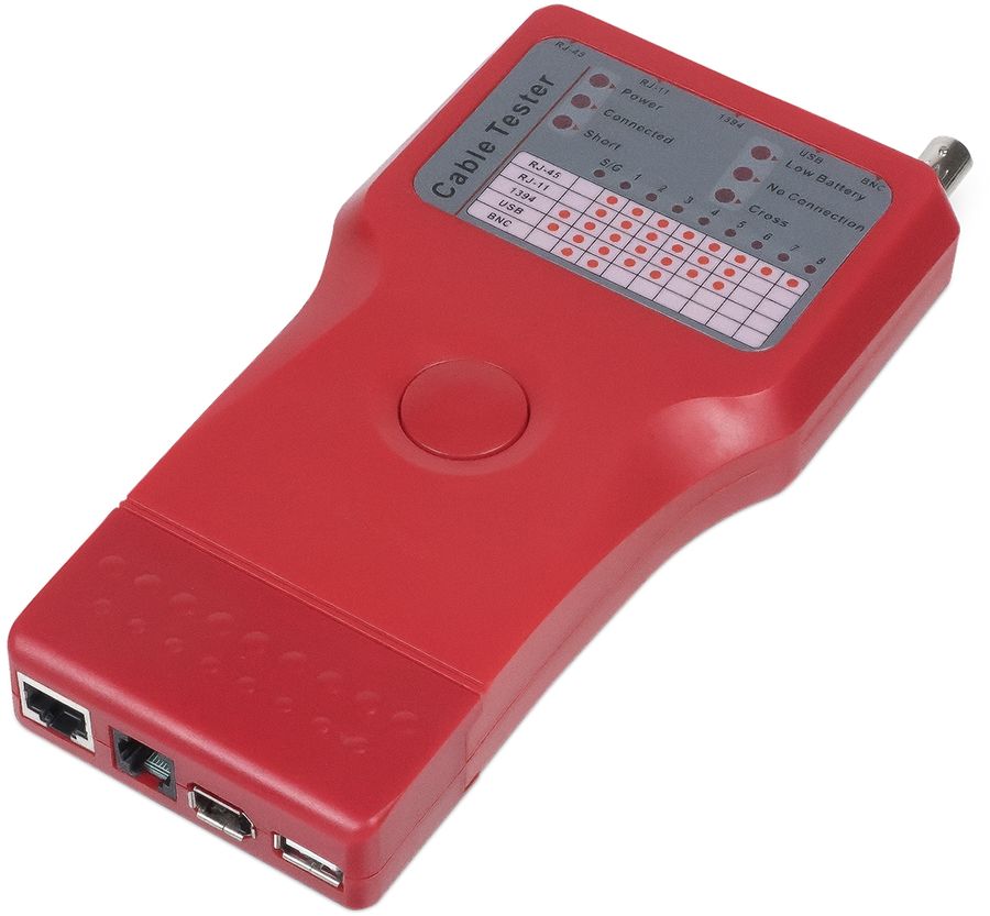 Тестер кабельный Cabeus CT-SLT-5-1 красный