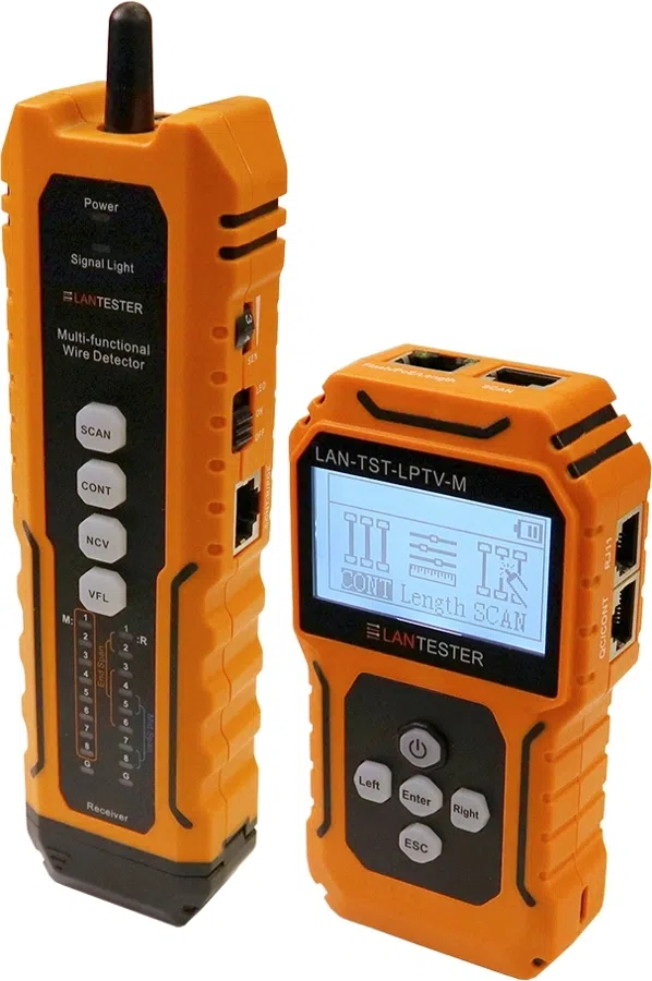 Тестер кабельный Lanmaster LAN-TST-LPTV-M оранжевый/черный