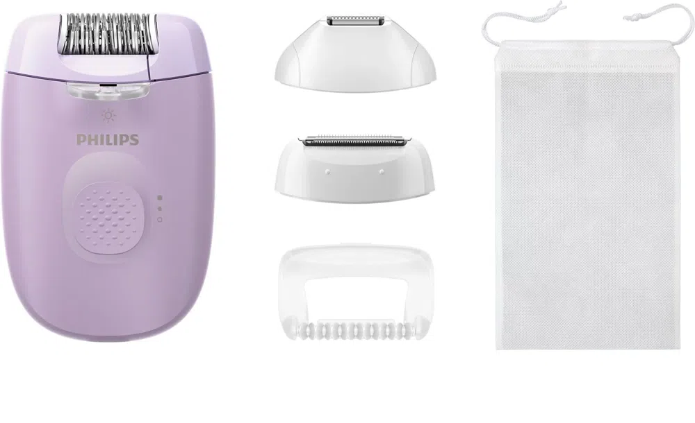 Эпилятор Philips BRE257/00 скор.:2 насад.:3 от электр.сети фиолетовый