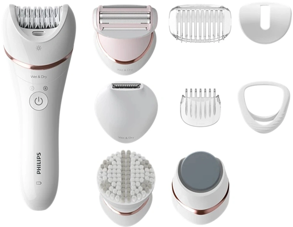 Эпилятор Philips BRE740/11 скор.:2 насад.:8 от аккум. белый