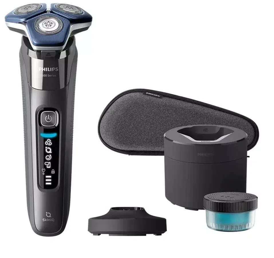 Бритва роторная Philips Series 7000 S7887/55 реж.эл.:3 питан.:аккум. черный/синий