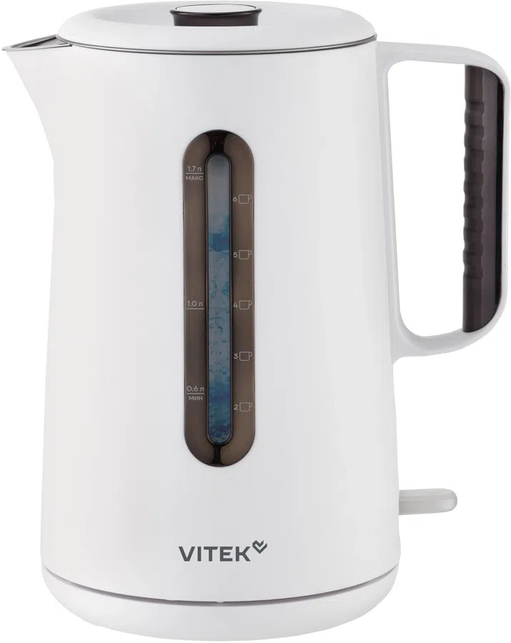 Чайник электрический Vitek VT-WK1094 1.7л. 2000Вт белый/черный корпус: металл/пластик