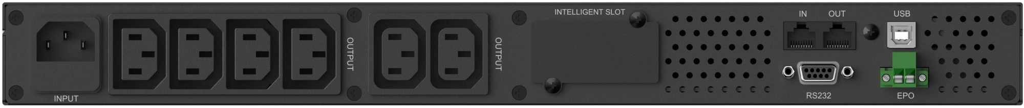 Источник бесперебойного питания Ippon Pacific II 1U 500 450Вт 500ВА черный