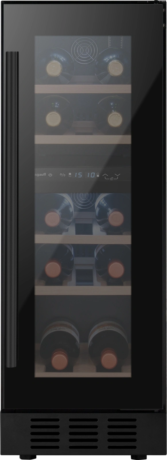 Винный шкаф Weissgauff WWCI-16 DB DualZone 1-нокамерн. черный глянц. (438723)