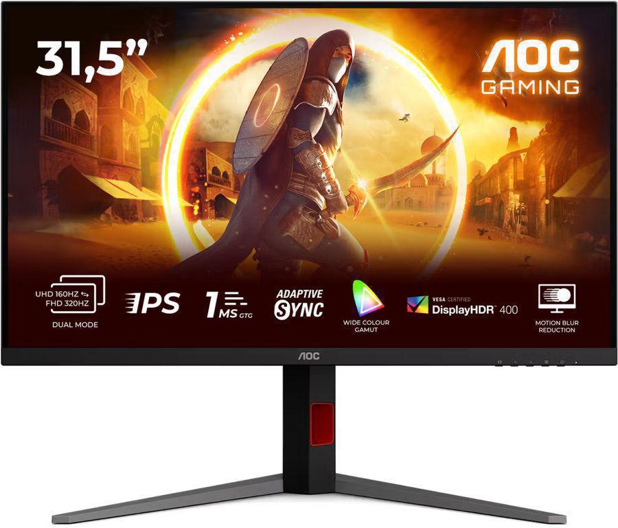 Монитор AOC 32" Gaming U32G4U черный/красный IPS LED 16:9 HDMI матовая HAS Piv 450cd 178гр/178гр 3840x2160 160Hz DP 4K USB 8.01кг