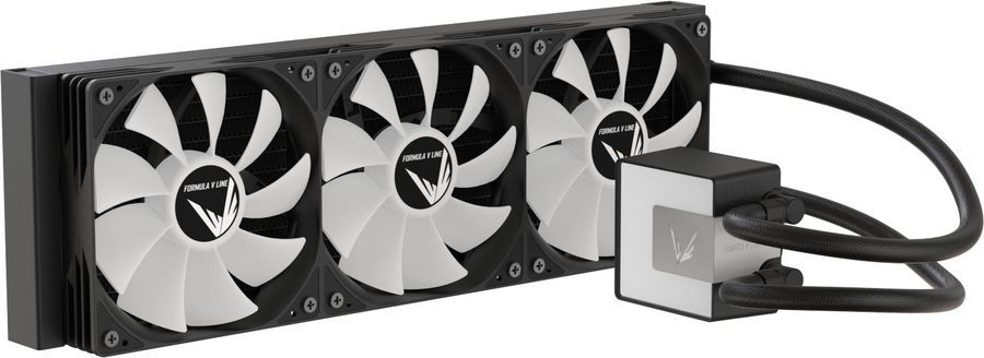 Система водяного охлаждения Formula Ice Jet Glow 360 ARGB Soc-AM5/AM4/1200/2066/1700/1851 черный 4-pin 1-27dB Al+Cu 300W 2020gr Ret (ICE JET GLOW 360 BK)