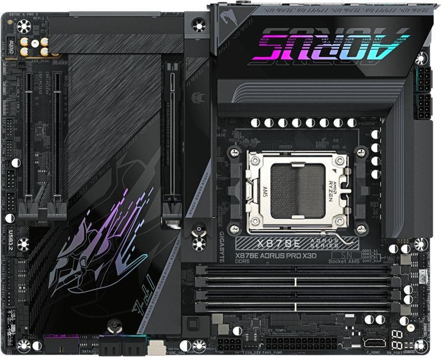 Материнская плата Gigabyte X870E AORUS PRO X3D Socket AM5 AMD X870E 4xDDR5 ATX AC`97 8ch(7.1) 5Gigabit RAID+HDMI