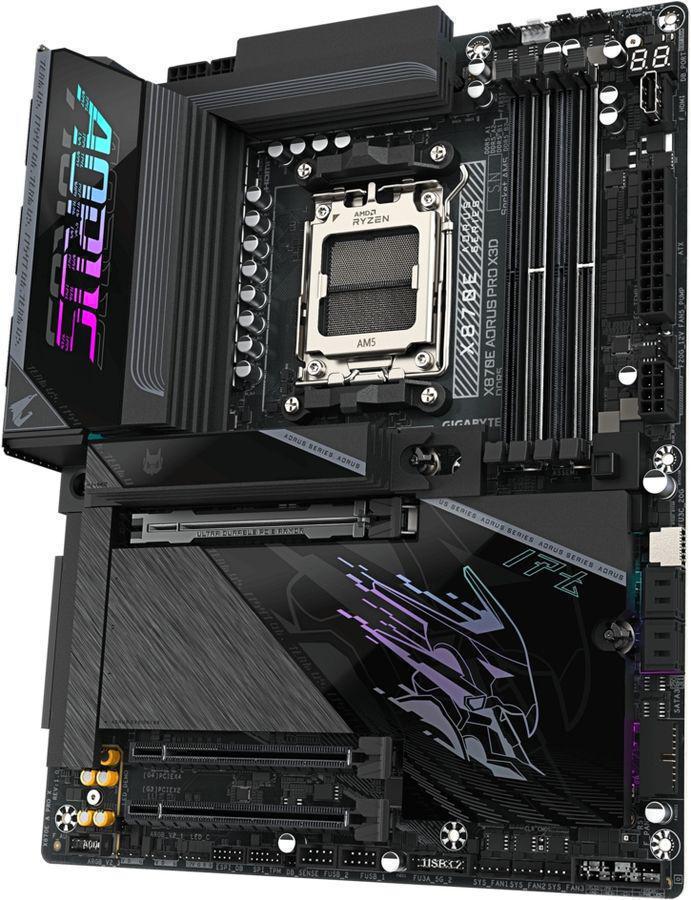 Материнская плата Gigabyte X870E AORUS PRO X3D Socket AM5 AMD X870E 4xDDR5 ATX AC`97 8ch(7.1) 5Gigabit RAID+HDMI