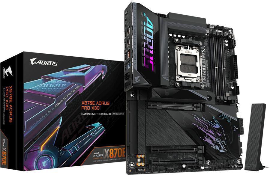 Материнская плата Gigabyte X870E AORUS PRO X3D Socket AM5 AMD X870E 4xDDR5 ATX AC`97 8ch(7.1) 5Gigabit RAID+HDMI