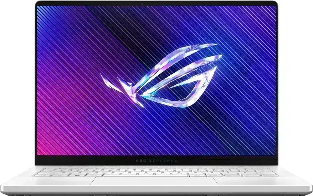 Ноутбук Asus ROG Zephyrus G14 GA403GM-SY020 Ryzen AI 9 465 32Gb SSD1Tb NVIDIA GeForce RTX 5060 8Gb 14" OLED 3K (2880x1800) без ОС white WiFi BT Cam Bag (90NR0QL2-M000V0)