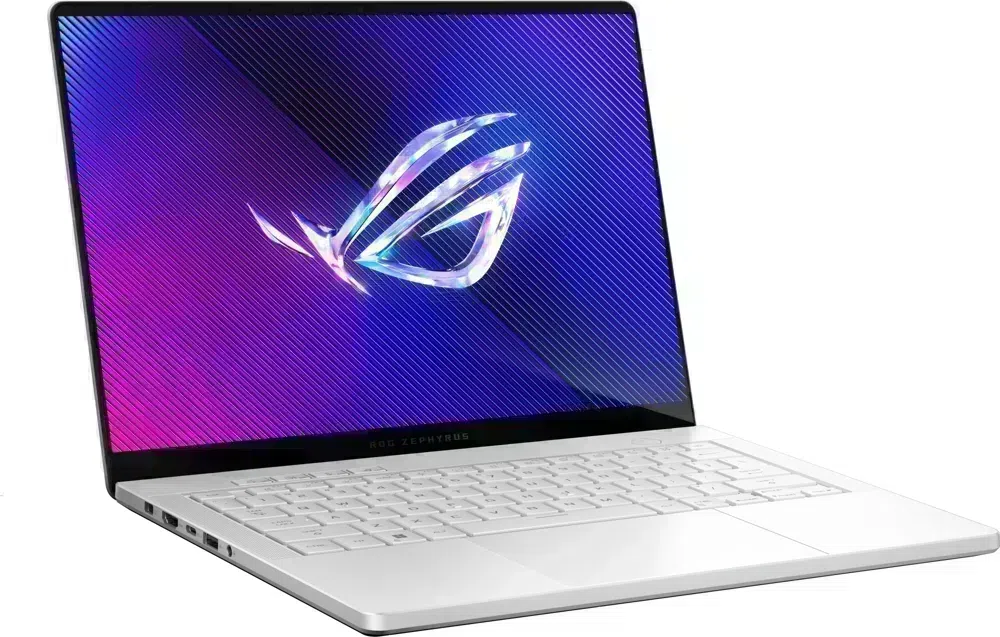 Ноутбук Asus ROG Zephyrus G14 GA403GM-SY020 Ryzen AI 9 465 32Gb SSD1Tb NVIDIA GeForce RTX 5060 8Gb 14" OLED 3K (2880x1800) без ОС white WiFi BT Cam Bag (90NR0QL2-M000V0)