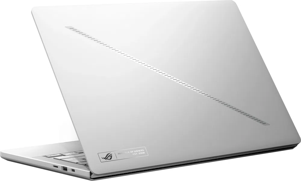 Ноутбук Asus ROG Zephyrus G14 GA403GM-SY020 Ryzen AI 9 465 32Gb SSD1Tb NVIDIA GeForce RTX 5060 8Gb 14" OLED 3K (2880x1800) без ОС white WiFi BT Cam Bag (90NR0QL2-M000V0)
