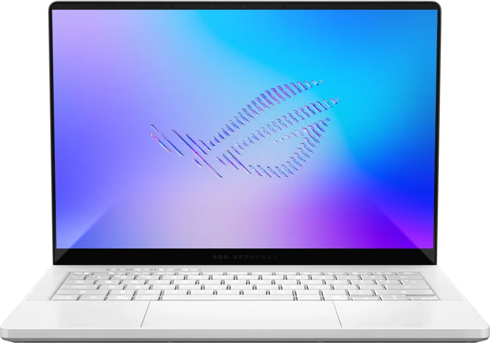 Ноутбук Asus ROG Zephyrus G14 GU405AW-SY024W Core Ultra 9 386H 32Gb SSD1Tb NVIDIA GeForce RTX5080 16Gb 14" OLED 3K (2880x1800) Windows 11 Home white WiFi BT Cam Bag (90NR0P83-M000Y0)