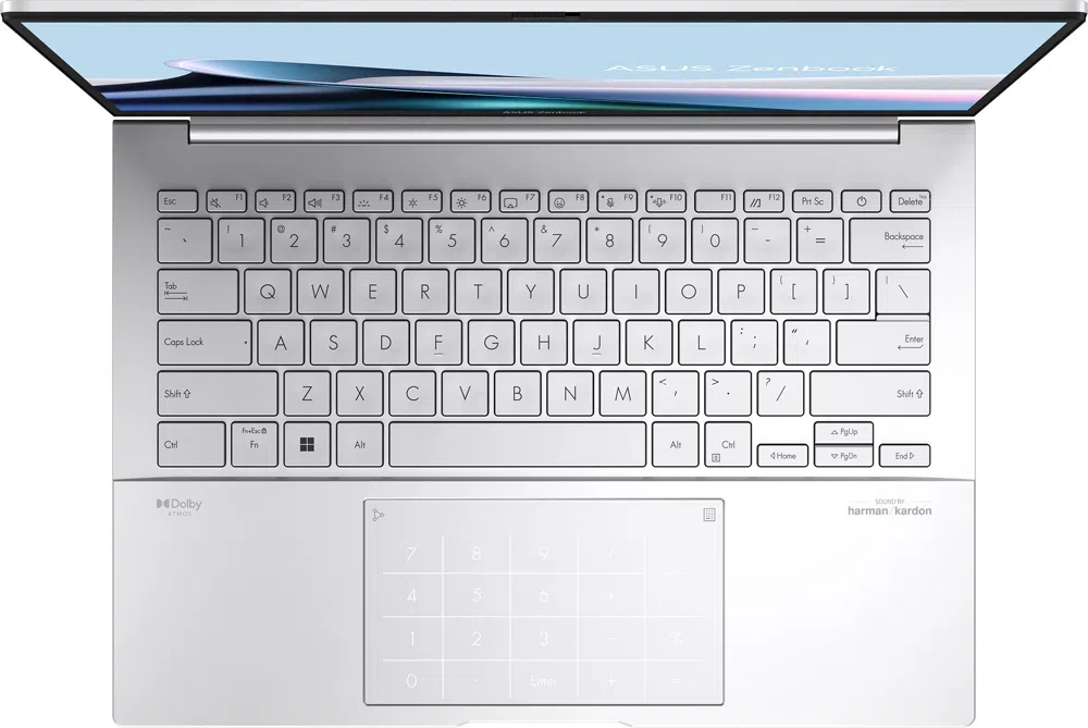 Ноутбук Asus Zenbook 14 UX3405CA-ST1352 Core Ultra 7 255H 32Gb SSD512Gb Intel Arc 140T 14" OLED 3K (2880x1800) без ОС silver WiFi BT Cam Bag (90NB14W2-M01ZP0)