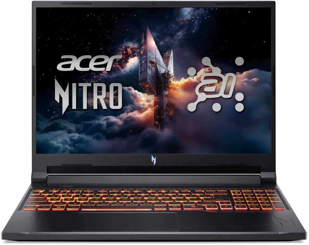 Ноутбук Acer Nitro V 16 ANV16-42-R309 Ryzen 5 240 16Gb SSD512Gb NVIDIA GeForce RTX5050 8Gb 16" IPS WUXGA (1920x1200) Windows 11 Home Multi Language black WiFi BT Cam (NH.U2NAA.001)
