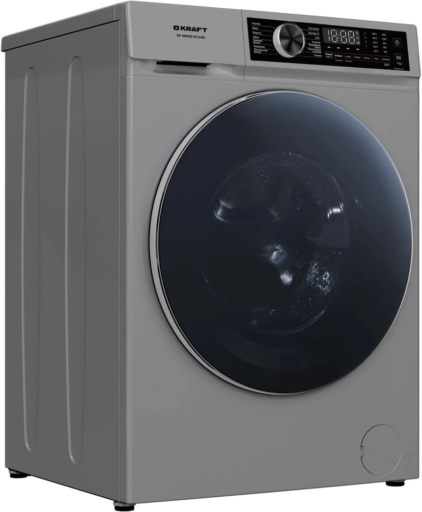 Стиральная машина Kraft KF-MDDS10124G класс: A+++ загр.фронтальная макс.:10.5кг серебристый инвертор