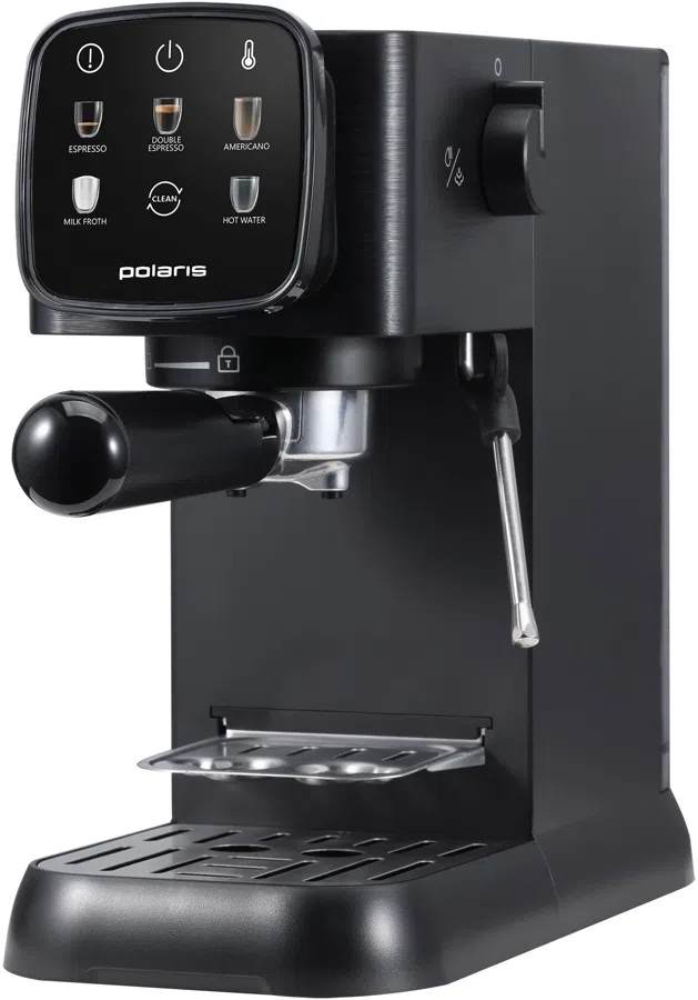 Кофеварка рожковая Polaris PCM 1551E Adore Crema 1500Вт черный