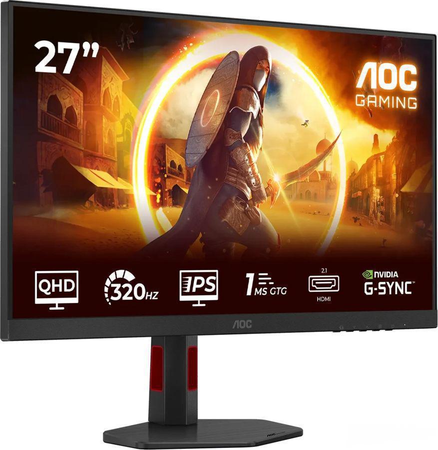 Монитор AOC 27" Q27G4SRU черный IPS LED 16:9 HDMI M/M матовая HAS Piv 1000:1 450cd 178гр/178гр 2560x1440 300Hz G-Sync DP 2K 6.11кг