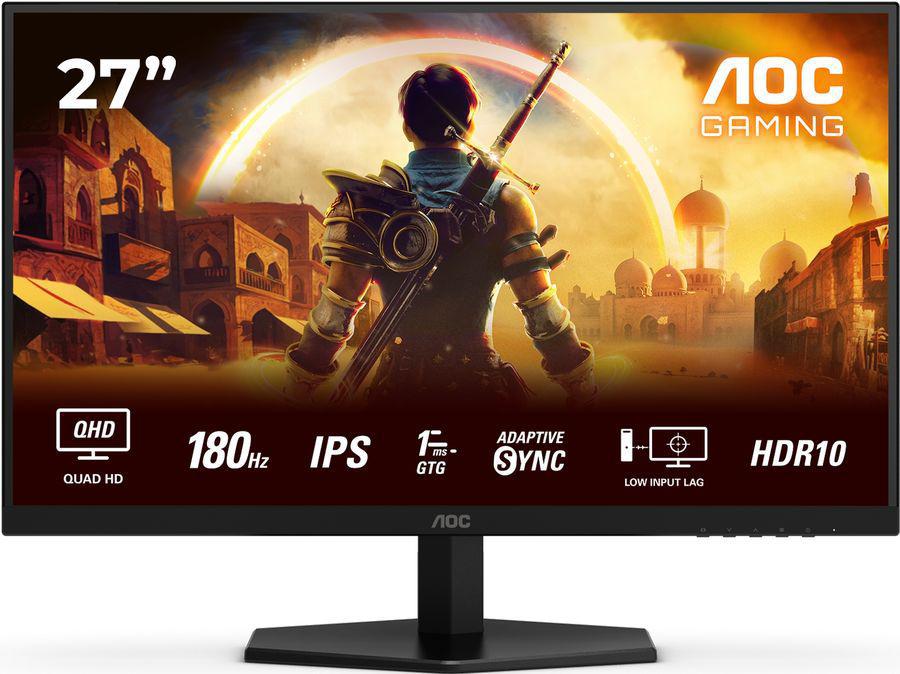 Монитор AOC 27" Q27G42XE черный IPS LED 1ms 16:9 HDMI M/M матовая 300cd 178гр/178гр 2560x1440 180Hz FreeSync DP Quad 2K (1440p) 3.88кг