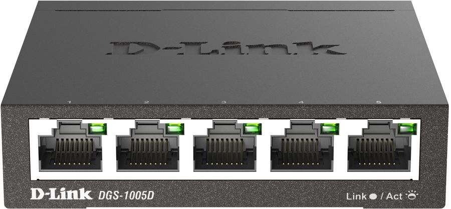 Коммутатор D-Link DGS-1005D/R1A (L2) 5x1Гбит/с неуправляемый