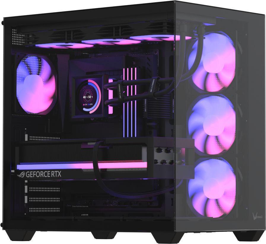 Корпус Formula Crystal Z2 v2 черный без БП ATX 10x120mm 2xUSB2.0 1xUSB3.0 audio bott PSU