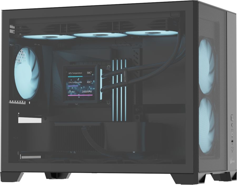 Корпус Formula Air Mesh G6 Plus AR черный без БП mATX 9x120mm 1xUSB3.0 audio