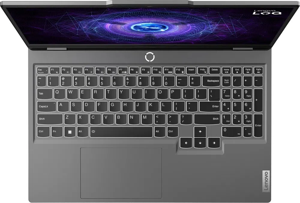 Ноутбук Lenovo LOQ 15IRX9 Core i7 13650HX 16Gb SSD512Gb NVIDIA GeForce RTX 3050 6Gb 15.6" IPS FHD (1920x1080) без ОС grey WiFi BT Cam (83DV0072PS)