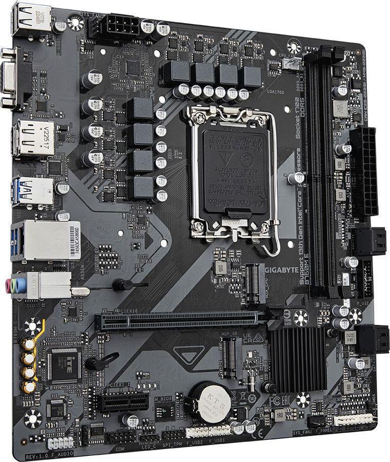 Материнская плата Gigabyte B760M E Soc-1700 Intel B760 2xDDR5 mATX AC`97 8ch(7.1) GbLAN RAID+VGA+HDMI+DP