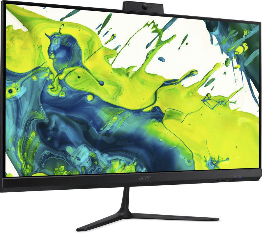 Моноблок Acer Aspire C27B-GARL 27" Full HD Core Ultra 7 255U (1.7) 16Gb SSD1Tb Graphics Eshell GbitEth WiFi BT клавиатура мышь Cam черный 1920x1080