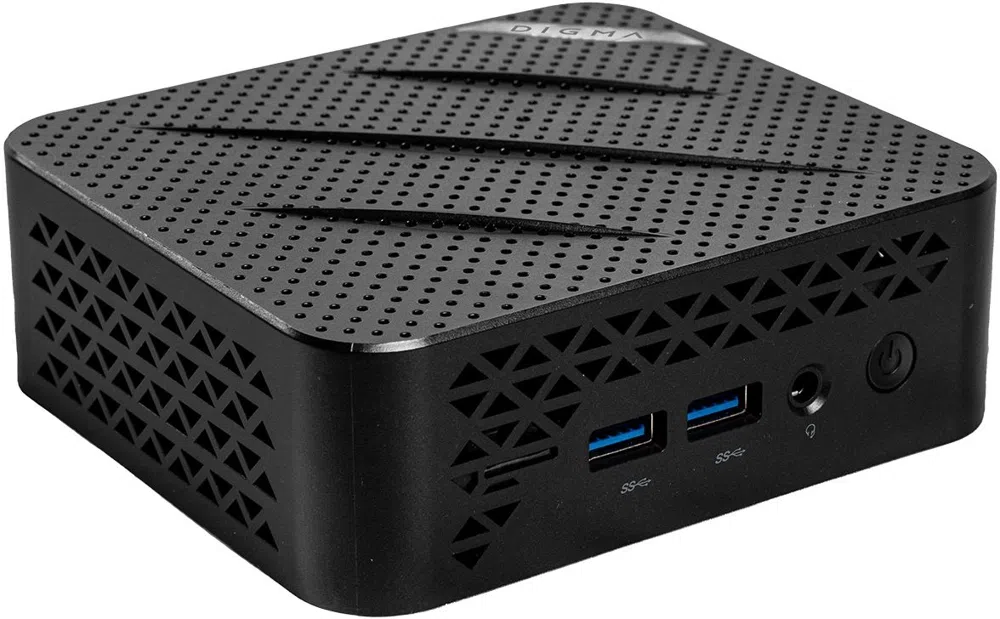 Неттоп Digma Mini Office Ryzen 5 3500U (2.1) 8Gb SSD256Gb Vega 8 Windows 11 Pro GbitEth WiFi BT 45W черный (RUS) (DPR5-8CXW01)