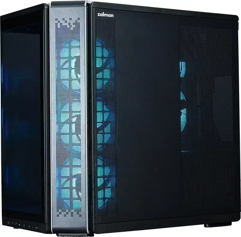 Корпус Zalman P60 черный без БП ATX 6x120mm 2x140mm 2xUSB3.0 audio bott PSU