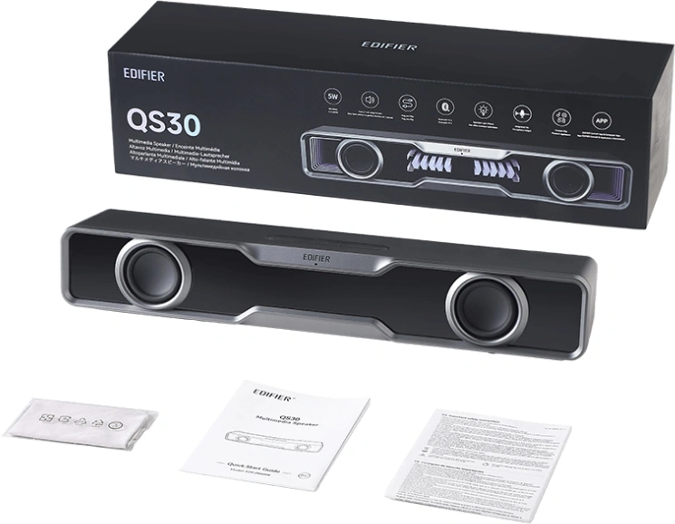 Колонки Edifier QS30 2.0 черный 5Вт BT