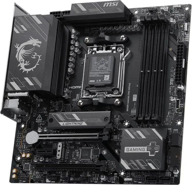 Материнская плата MSI B850M GAMING PRO WIFI6E Socket AM5 AMD B850 4xDDR5 mATX AC`97 8ch(7.1) 2.5Gg RAID+HDMI+DP