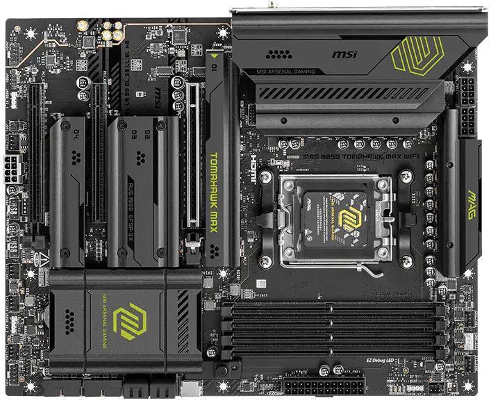 Материнская плата MSI MAG B850 TOMAHAWK WIFI Socket AM5 AMD B850 4xDDR5 ATX AC`97 8ch(7.1) 5Gigabit RAID+HDMI