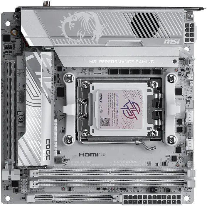 Материнская плата MSI MPG X870I EDGE TI EVO WIFI Socket AM5 AMD X870E 2xDDR5 mini-ITX AC`97 8ch(7.1) 5Gigabit RAID+HDMI