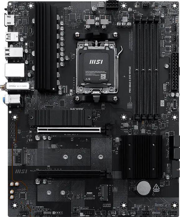 Материнская плата MSI PRO B840-S EVO WIFI6E Socket AM5 AMD B840 4xDDR5 ATX AC`97 8ch(7.1) 2.5Gg RAID+HDMI