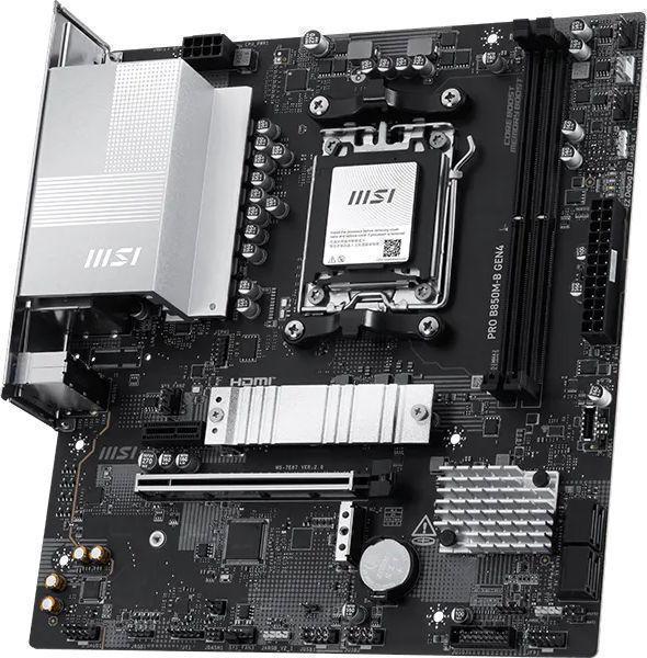Материнская плата MSI PRO B850M-B GEN4 Socket AM5 AMD B850 2xDDR5 mATX AC`97 8ch(7.1) 2.5Gg RAID+HDMI+DP