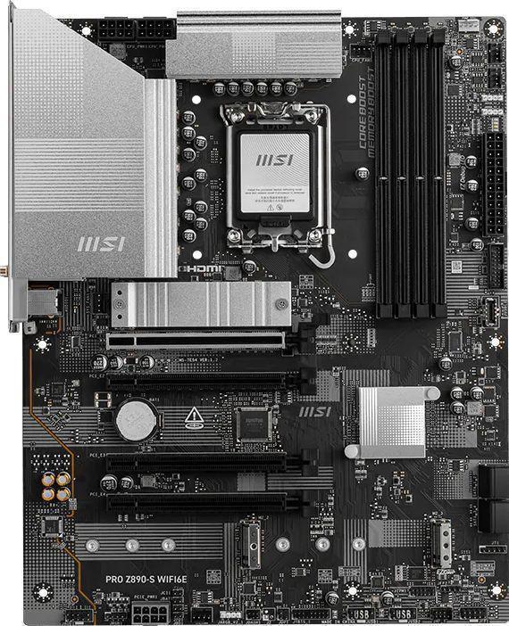 Материнская плата MSI PRO Z890-S WIFI6E Soc-1851 Intel Z890 4xDDR5 ATX AC`97 8ch(7.1) 2.5Gg RAID+HDMI+DP