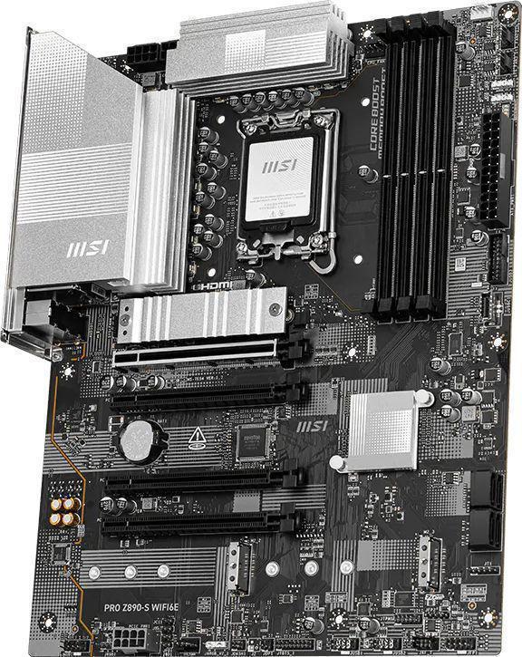 Материнская плата MSI PRO Z890-S WIFI6E Soc-1851 Intel Z890 4xDDR5 ATX AC`97 8ch(7.1) 2.5Gg RAID+HDMI+DP