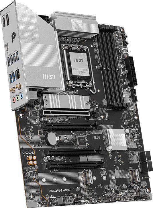 Материнская плата MSI PRO Z890-S WIFI6E Soc-1851 Intel Z890 4xDDR5 ATX AC`97 8ch(7.1) 2.5Gg RAID+HDMI+DP