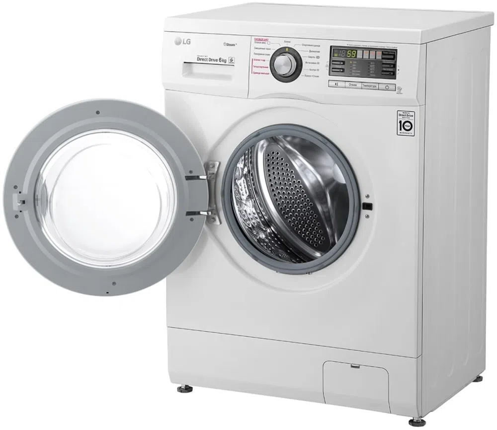 Стиральная машина LG F12M7NDS1 класс: A загр.фронтальная макс.:6кг белый инвертор