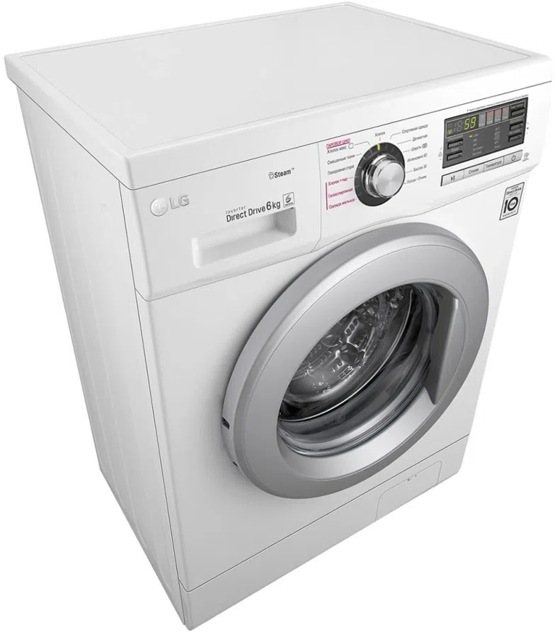 Стиральная машина LG F12M7NDS1 класс: A загр.фронтальная макс.:6кг белый инвертор