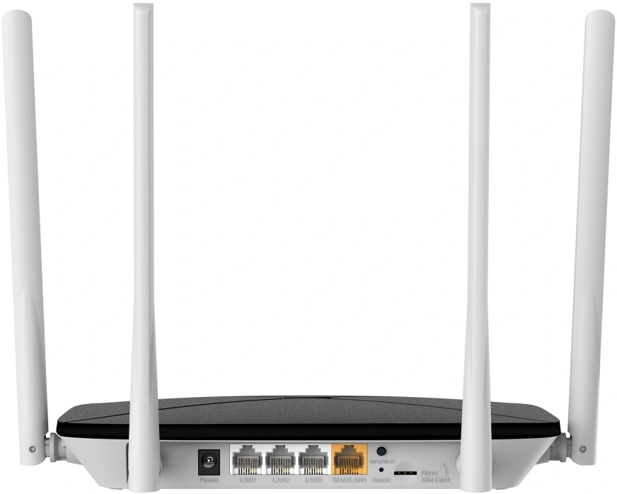 Роутер Mercusys MB135-4G AC1200 10/100BASE-TX/3G/4G cat.4 черный