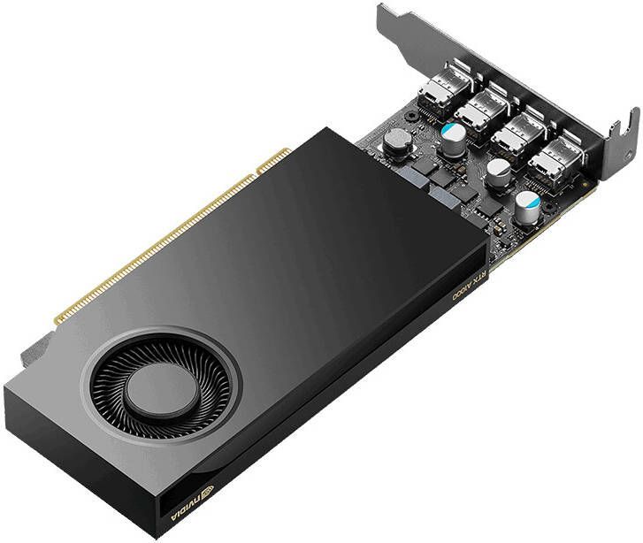 Видеокарта PNY PCI-E 4.0 A1000 NVIDIA RTX A1000 8Gb 128bit GDDR6 727/10000 mDPx4 HDCP oem low profile