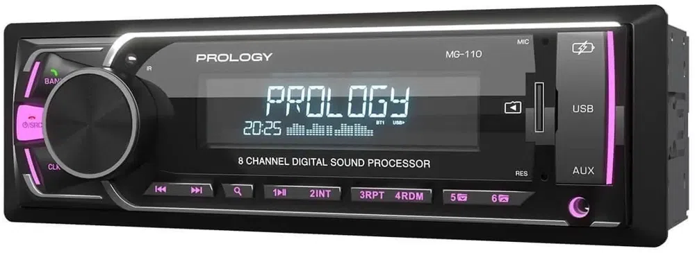 Автомагнитола Prology MG-110 1DIN 4x55Вт v5.1 USB 2.0 AUX DSP 4 (PRMG110)