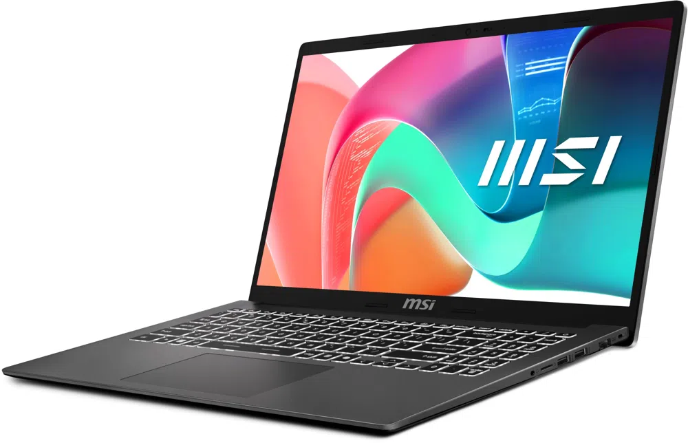 Ноутбук MSI Modern 15 F1MG-1071XRU Core 7 150U 16Gb SSD512Gb Intel Graphics 15.6" IPS FHD (1920x1080) FreeDOS grey WiFi BT Cam (9S7-15S111-1071)