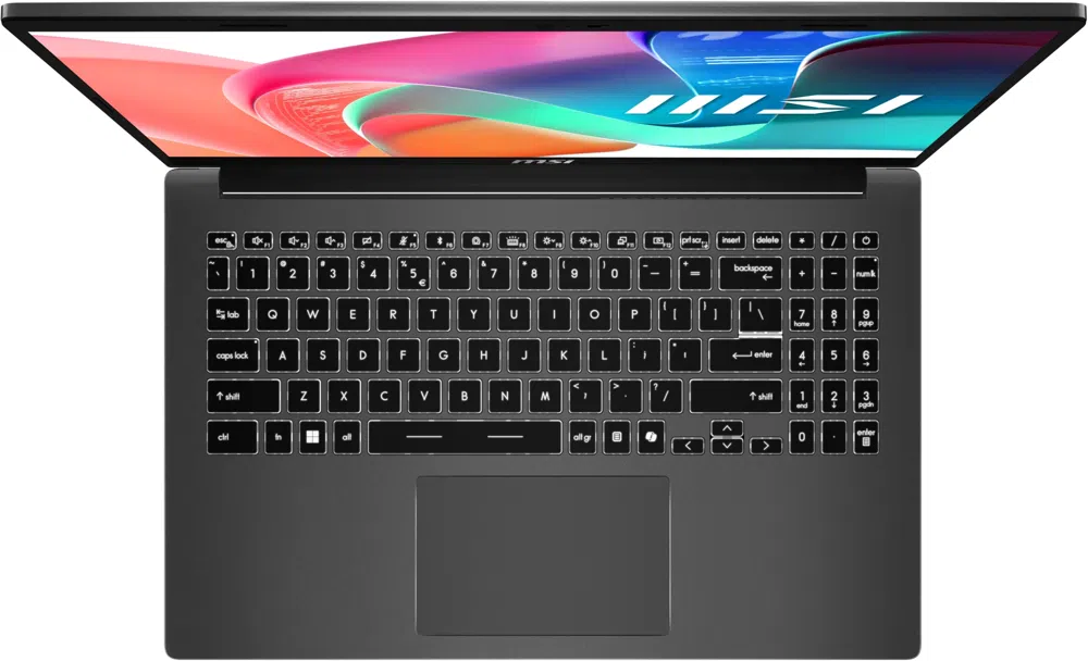 Ноутбук MSI Modern 15 F1MG-1071XRU Core 7 150U 16Gb SSD512Gb Intel Graphics 15.6" IPS FHD (1920x1080) FreeDOS grey WiFi BT Cam (9S7-15S111-1071)
