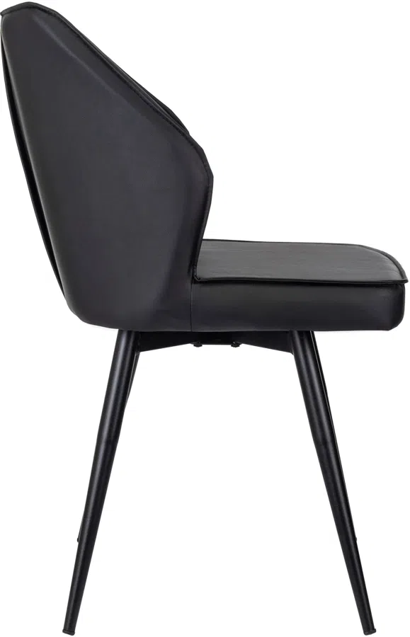 Стул для дома Бюрократ CH-K5_SP с повор.мех. экокожа черный металл черный на ножках (CH-K5_1/SP/B-PU)