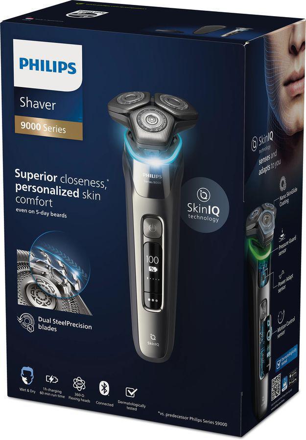 Бритва роторная Philips S9974/35 реж.эл.:3 питан.:аккум. серый